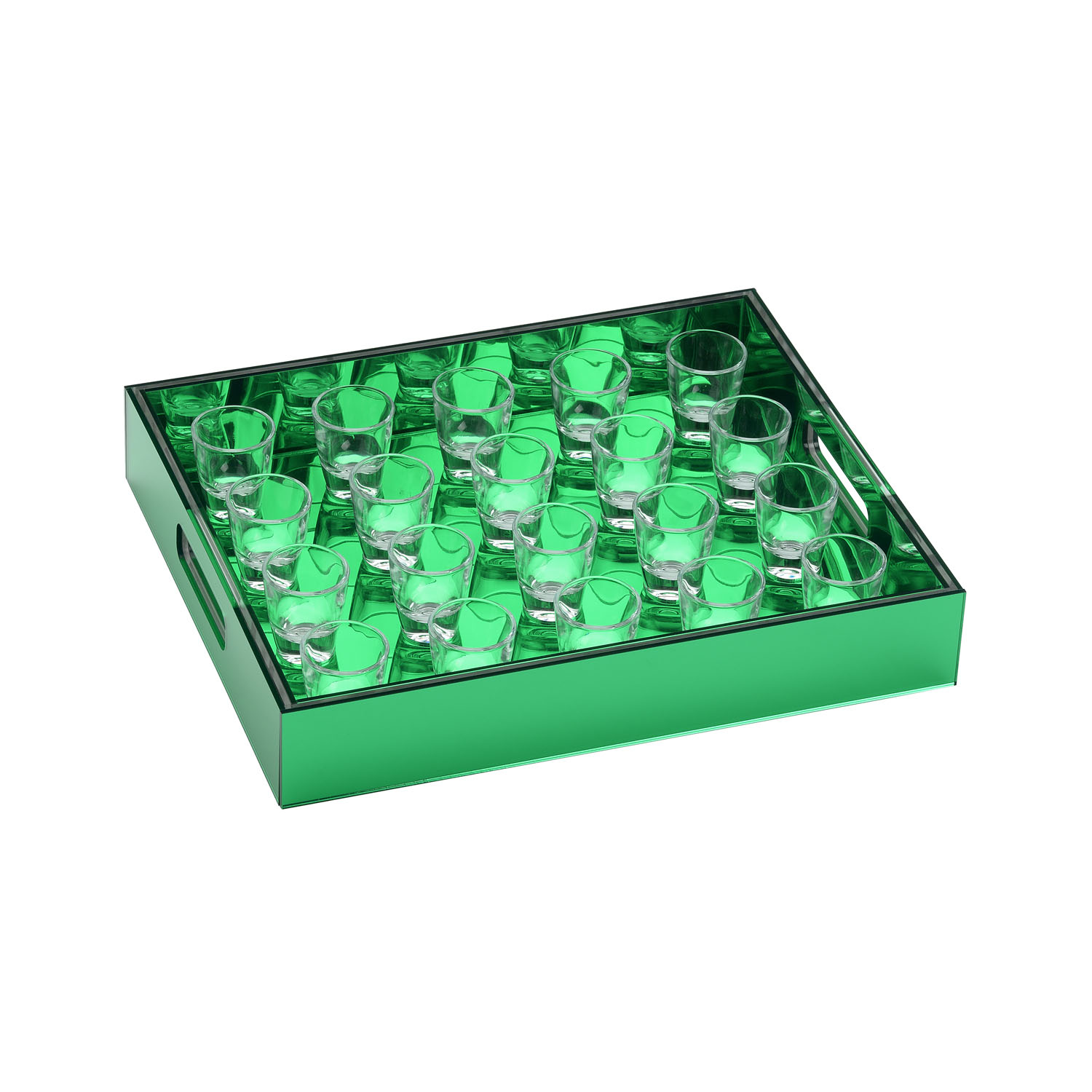 PLEXI TRAY WITH 20 SHOT GLASSES