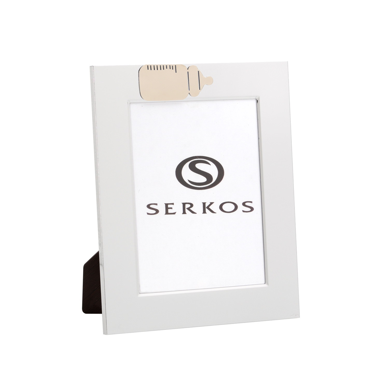 PICTURE FRAME SILVER PLATED WITH BABY BOTTLE