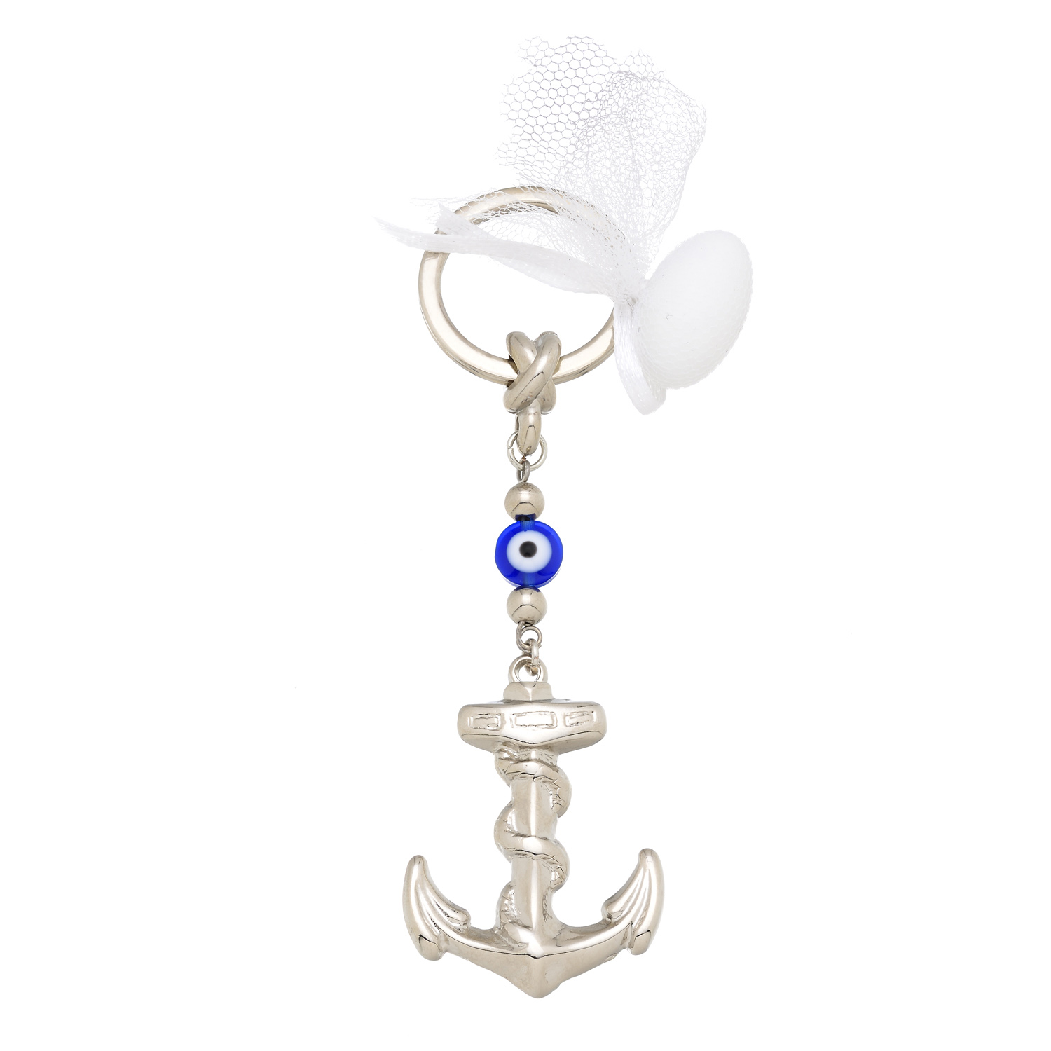 BONBONNIERE WITH KEYCHAIN ANCHOR AND EVIL EYE