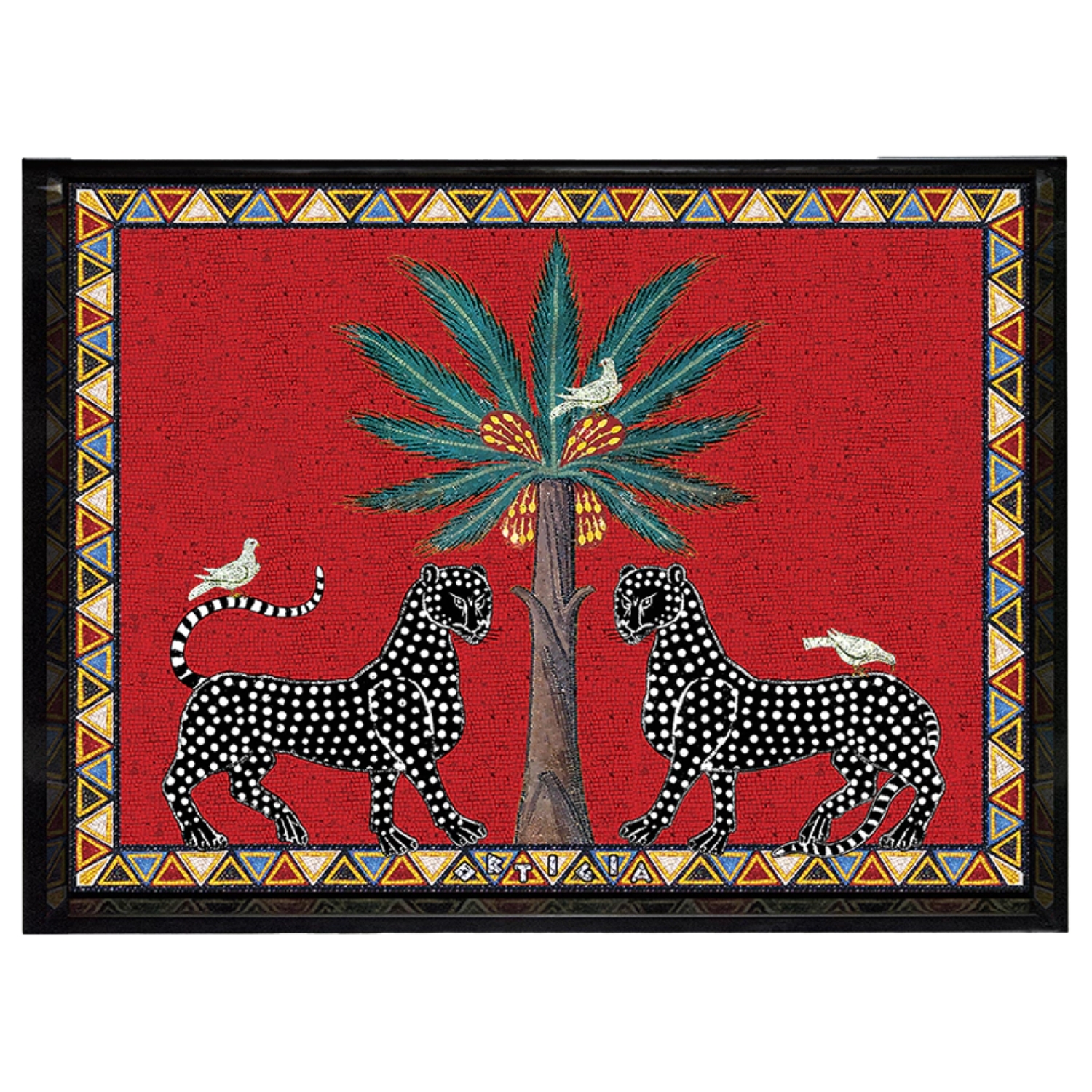ORTIGIA SICILIA ΔΙΣΚΟΣ ΣΕΡΒΙΡΙΣΜΑΤΟΣ RED MOSAICO