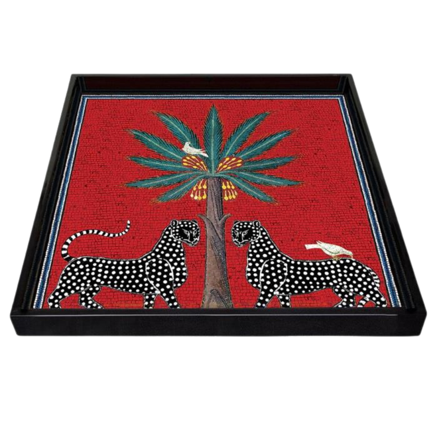 ORTIGIA SICILIA TRAY SQUARE RED 25,5 x 25,5 cm