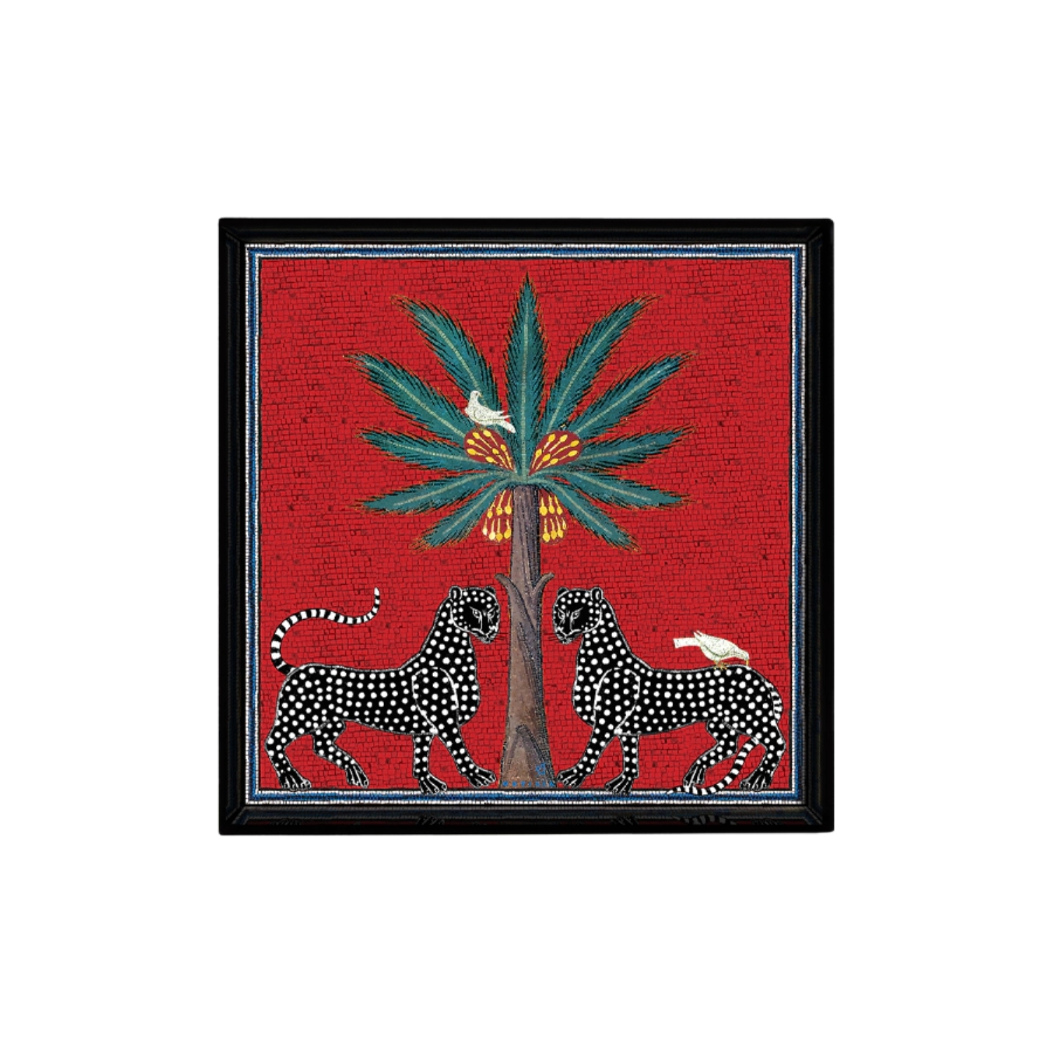 ORTIGIA SICILIA TRAY SQUARE RED 25,5 x 25,5 cm