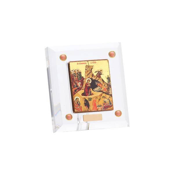 PLEXI FRAME OF JESUS BIRTH WITH CORALS