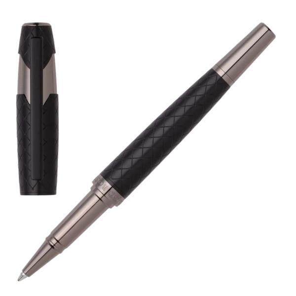 HUGO BOSS ROLLERBALL PEN CHEVRON BLACK ΣΤΥΛΟ