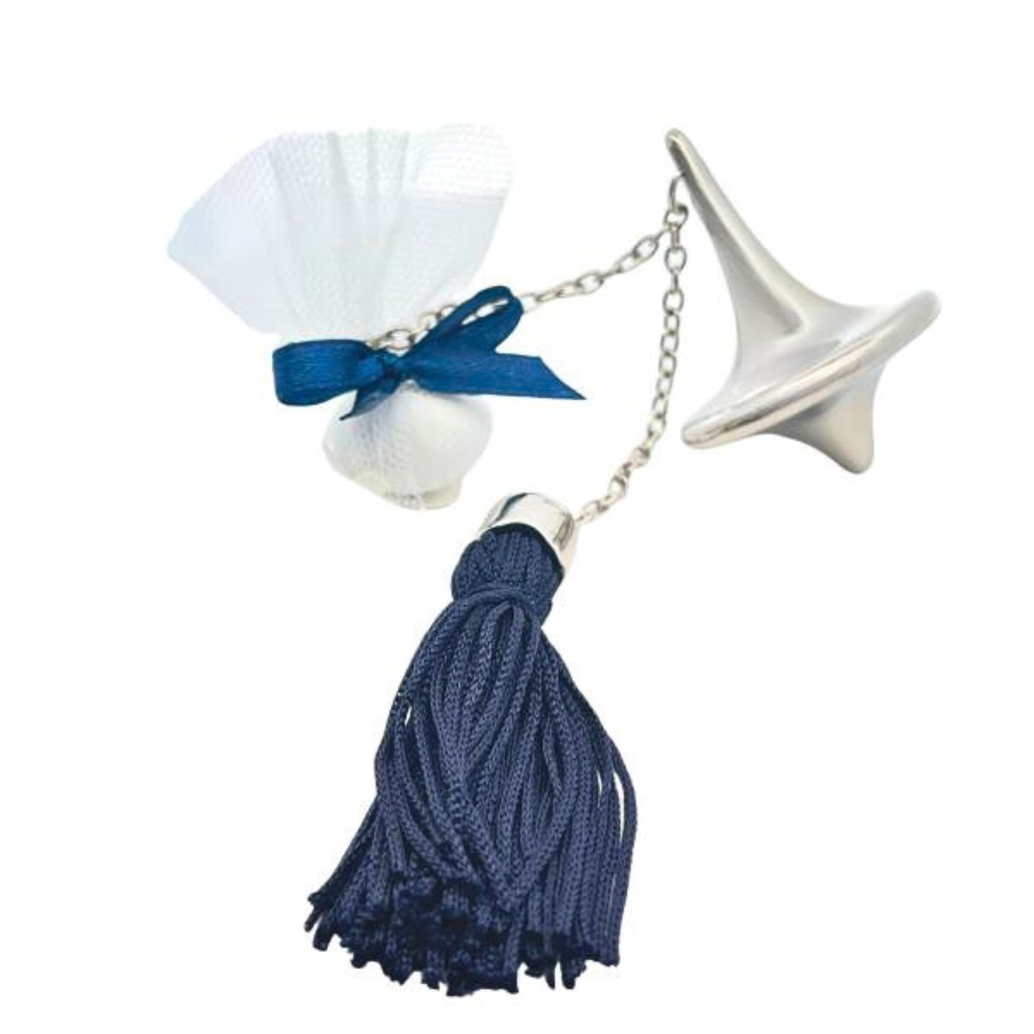 BONBONNIERE SILVER PLATED SPINNER WITH TASSEL
