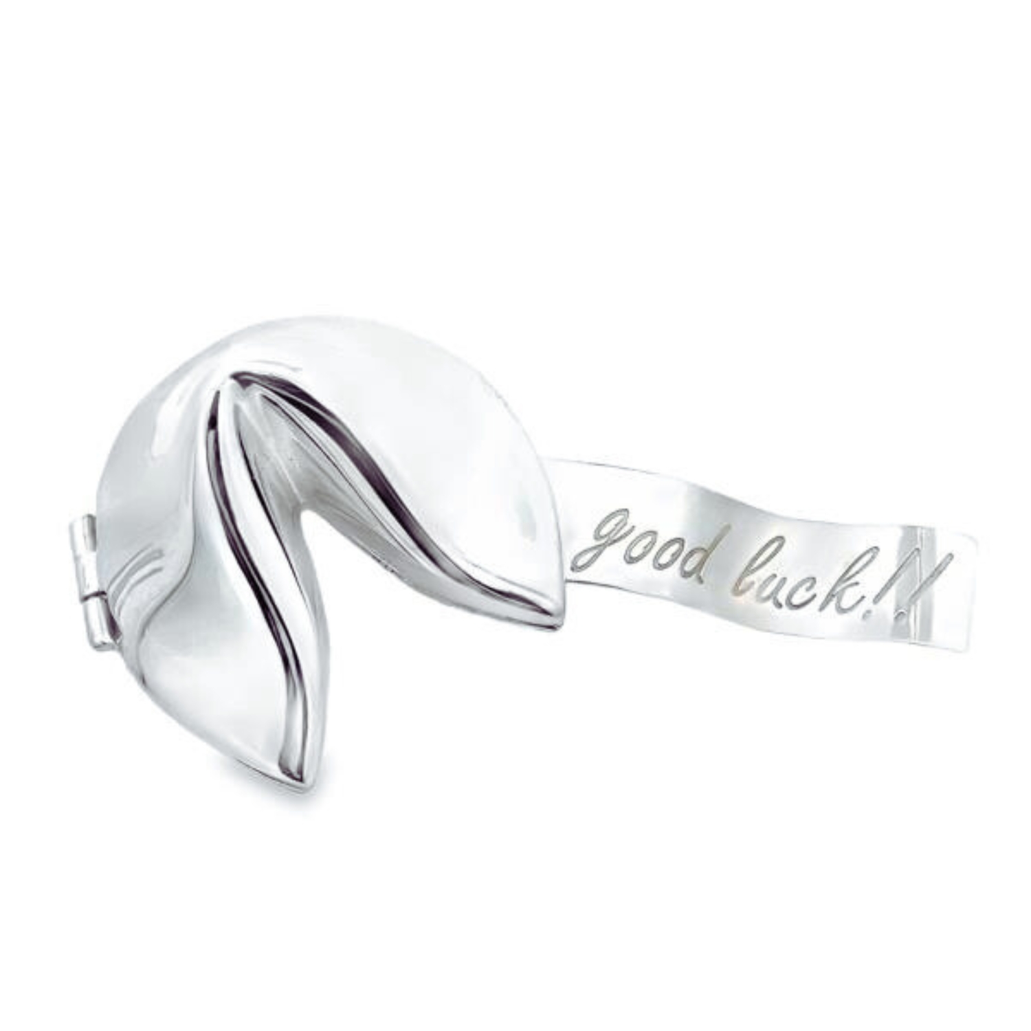 BONBONNIERE PRESS PAPIER FORTUNE WITH ENGRAVING COOKIE GOOD LUCK