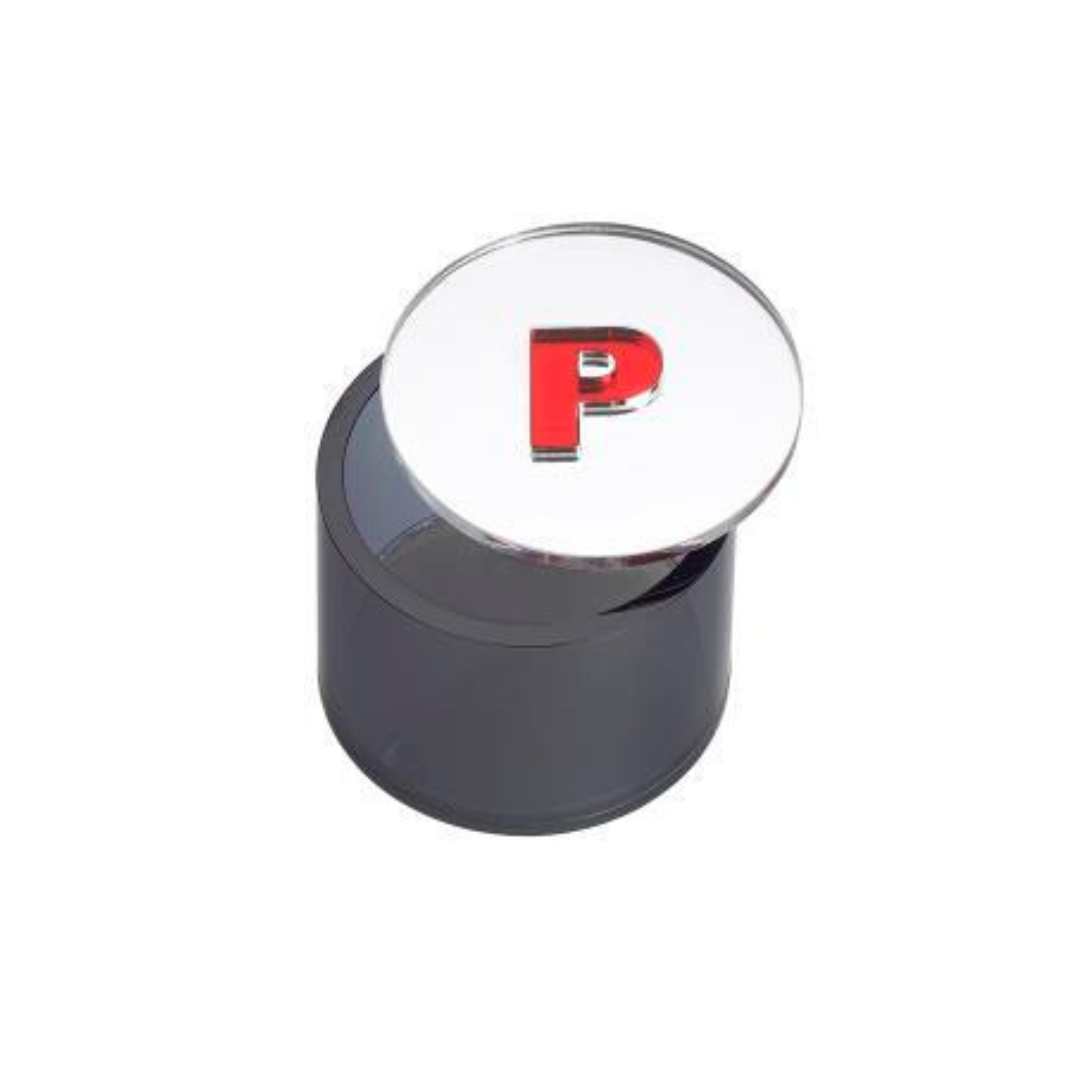 LEXIGLASS BOX WITH INITIAL -P-