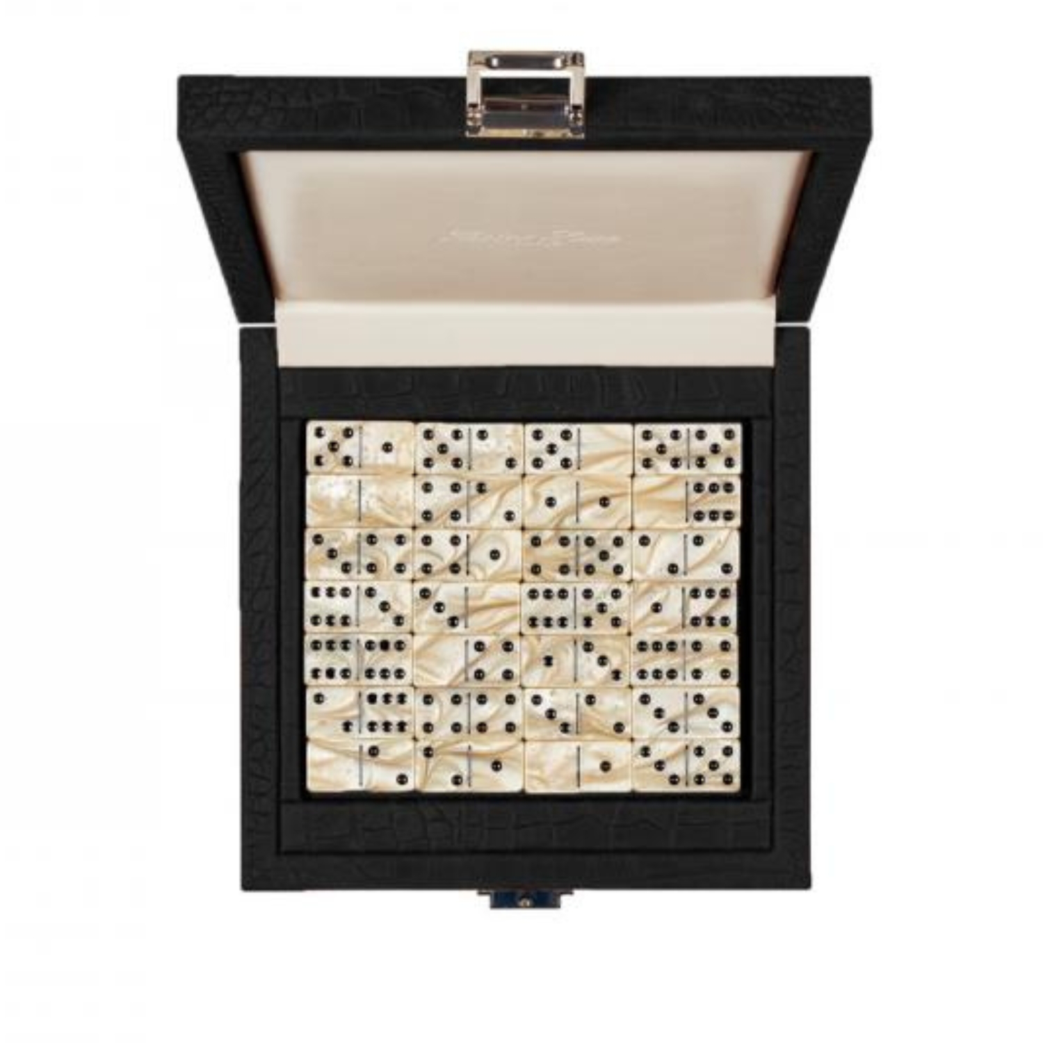 HECTOR SAXE COFFRET ΝΤΟΜΙΝΟ DELUXE ALLIGATOR BLACK