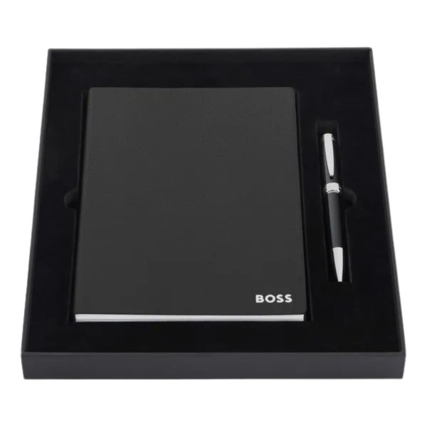 SET HUGO BOSS BLACK (BALLPOINT PEN & NOTE PAD A5)