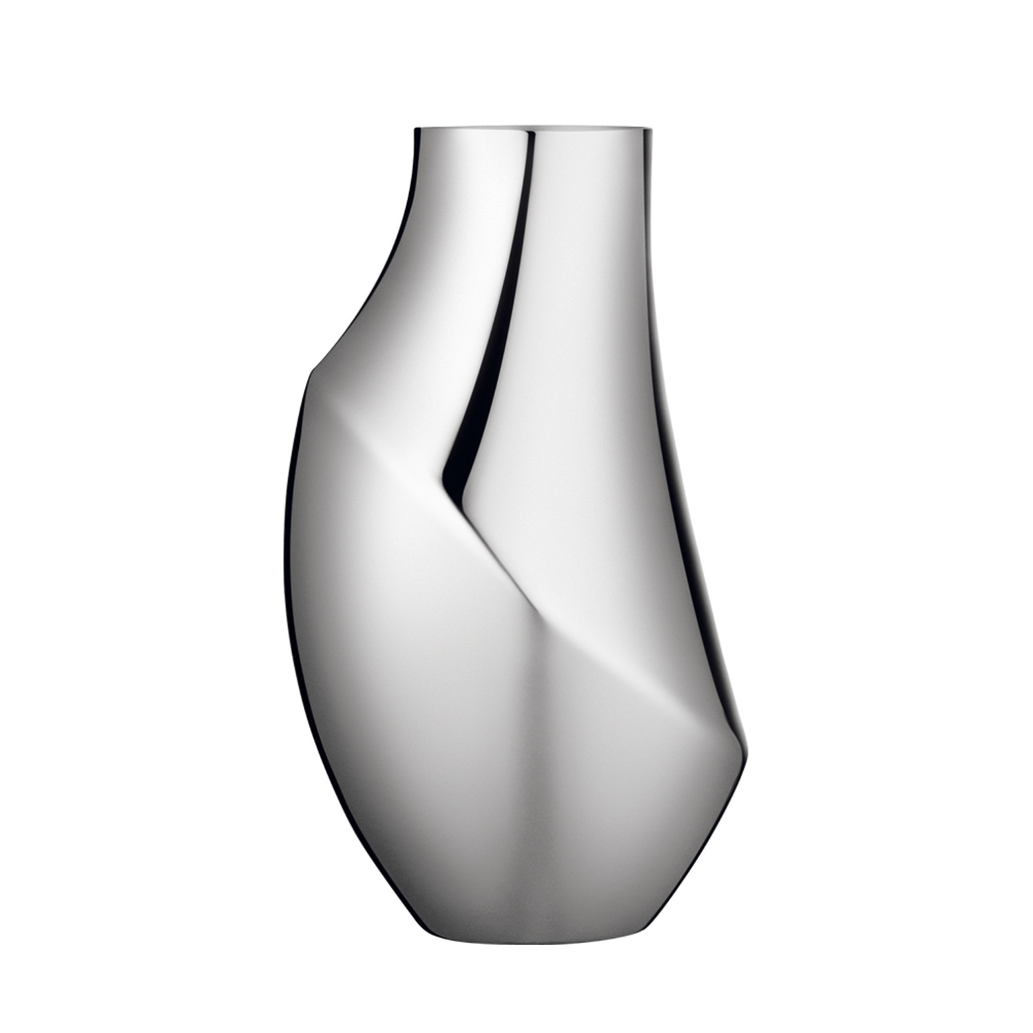 GEORG JENSEN FLORA STAINLESS STEEL VASE