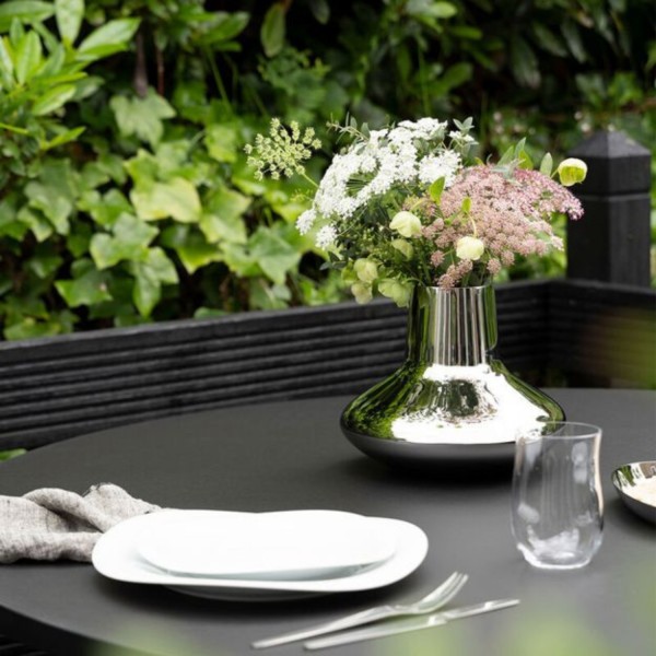 GEORG JENSEN VASE HENNING KOPPEL STAINLESS STEEL