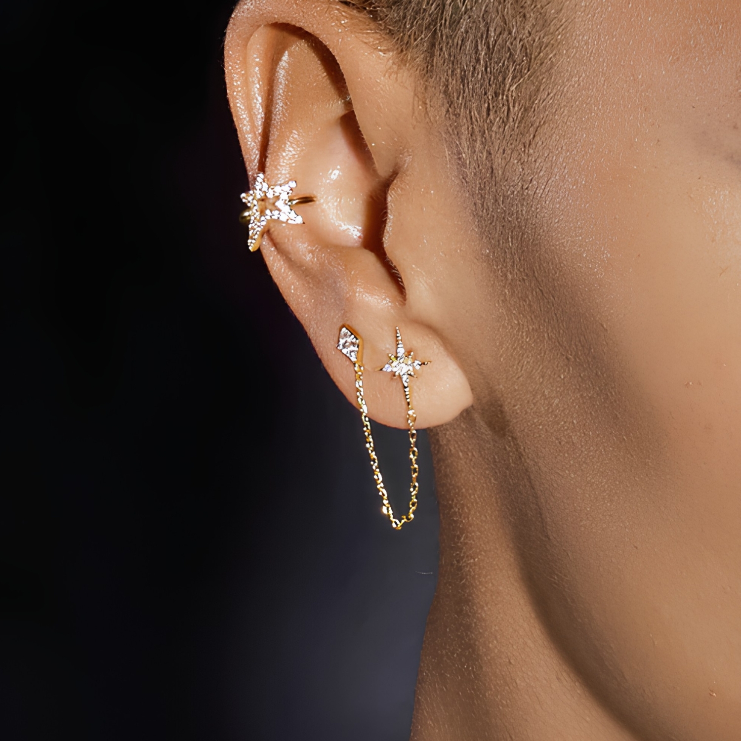 MYA BAY GOLD PLATED EARRINGS DANCING DIWALI