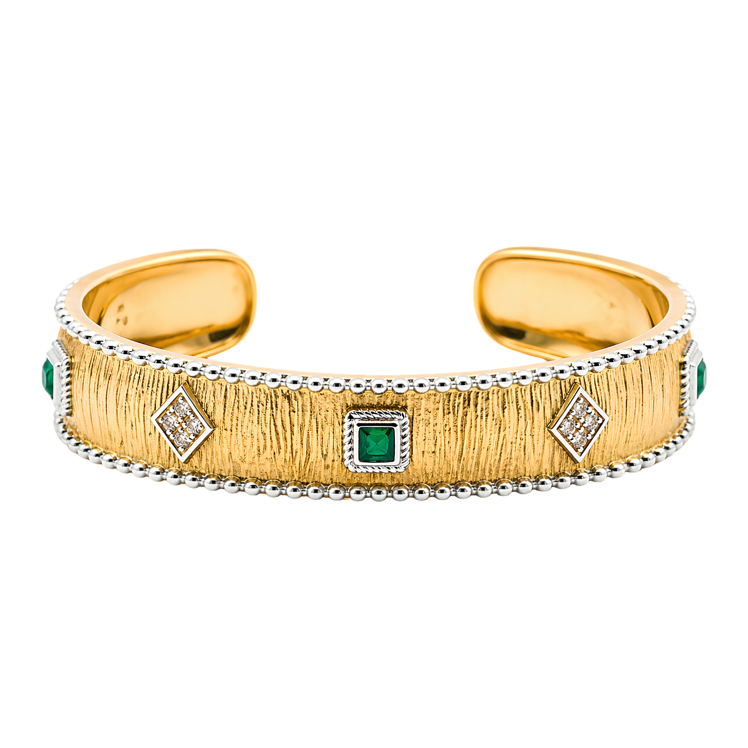 DIAPERIS GOLD-PLATED BRACELET NATACHA WITH SEMI-PRECIOUS STONES