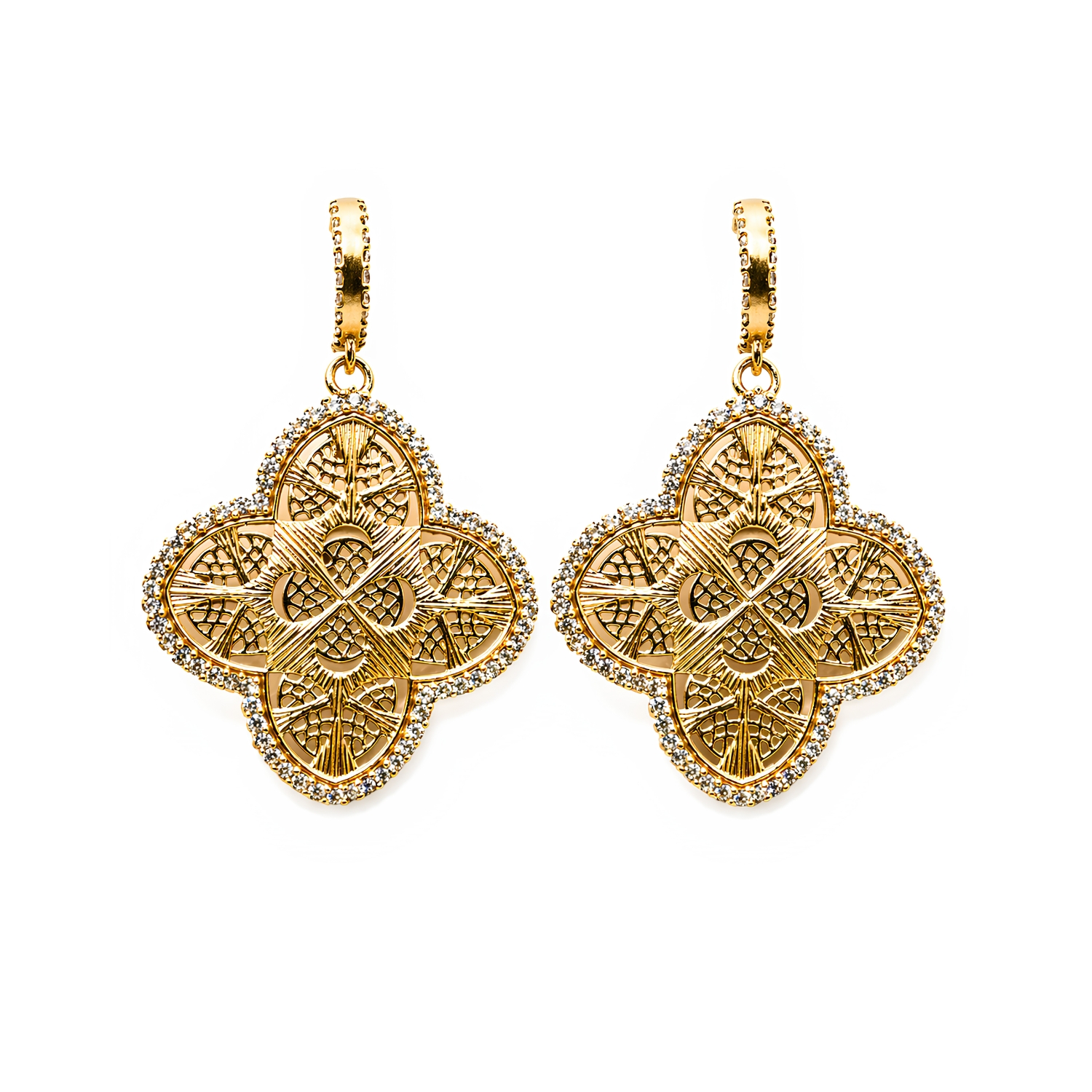 DIAPERIS GOLD PLATED THEIA EARRINGS