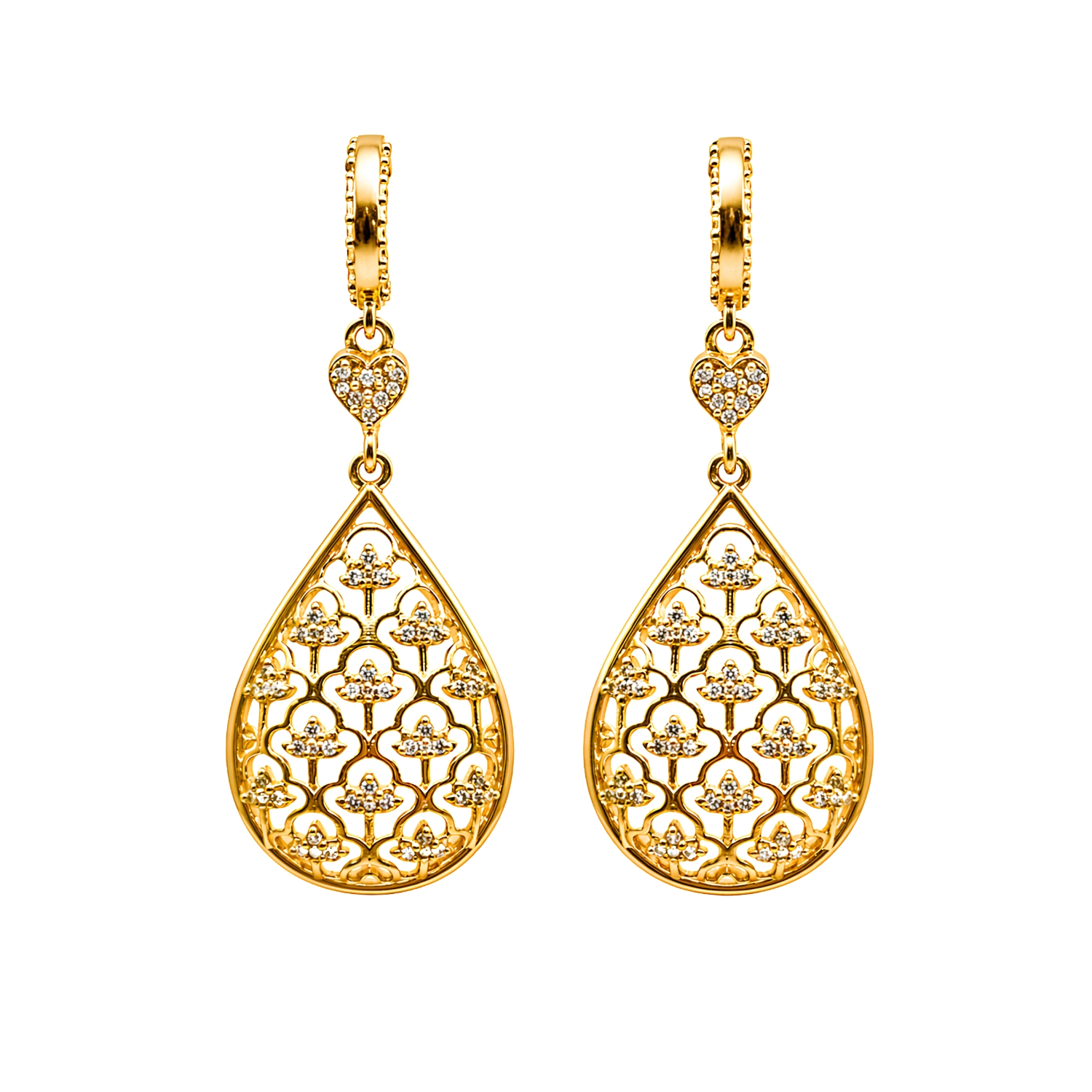 DIAPERIS GOLD PLATED EARRINGS ANDRIA