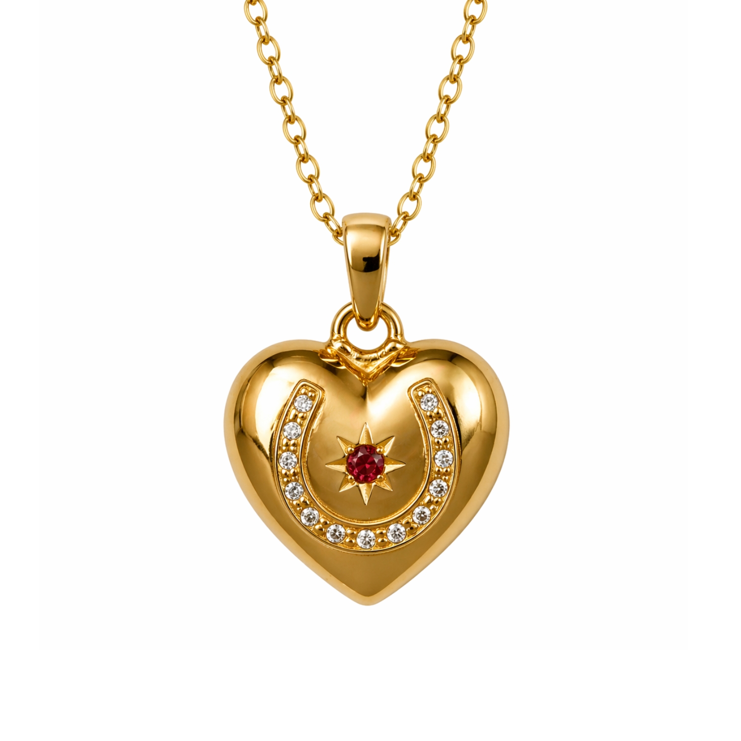 DIAPERIS GOLD-PLATED JENNY NECKLACE WITH PINK TOURMALINE