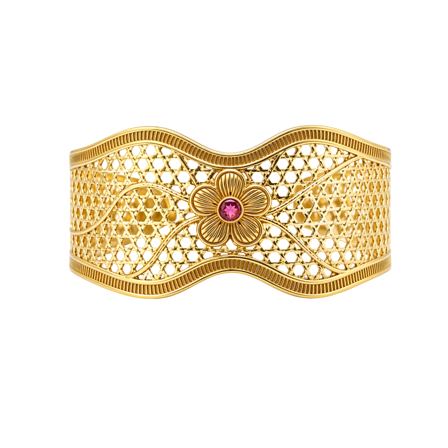 DIAPERIS GOLD PLATED BRACELET HERA WITH PINK TOURMALINE