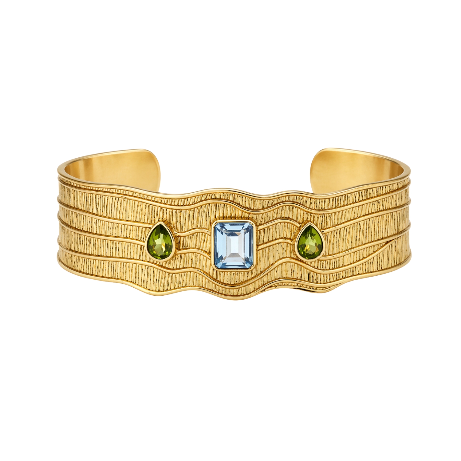 DIAPERIS VIENNA GOLD BRACELET WITH BLUE TOPAZ AND PERIDOT