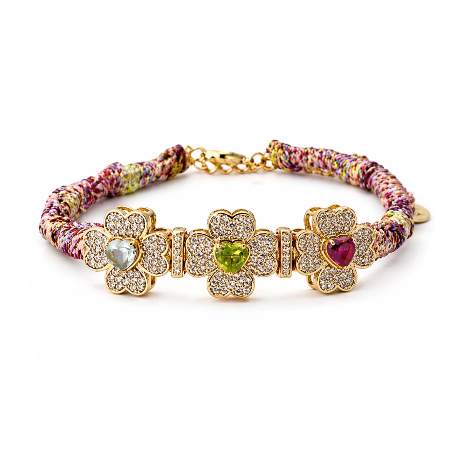 DIAPERIS ANTHEIA GOLD-PLATED BRACELET WITH TOPAZ AND PERIDOT