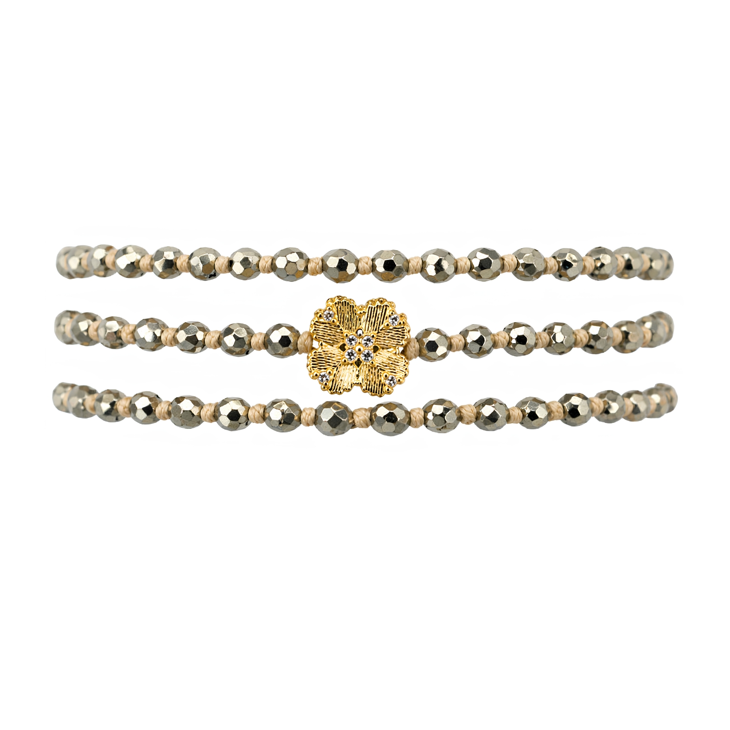 DIAPERIS GOLD-PLATED DYMEE BRACELET WITH SEMI-PRECIOUS STONES