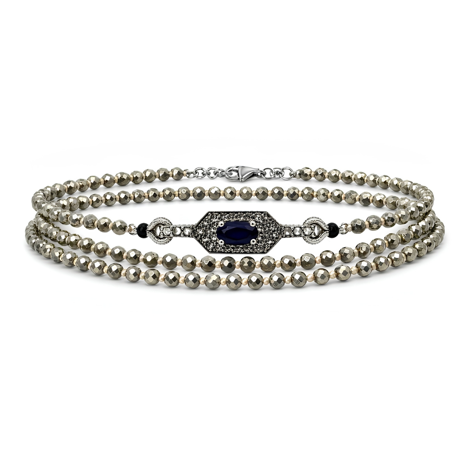 DIAPERIS BYSANCE GOLD PLATED BRACELET WITH SEMI-PRECIOUS STONES