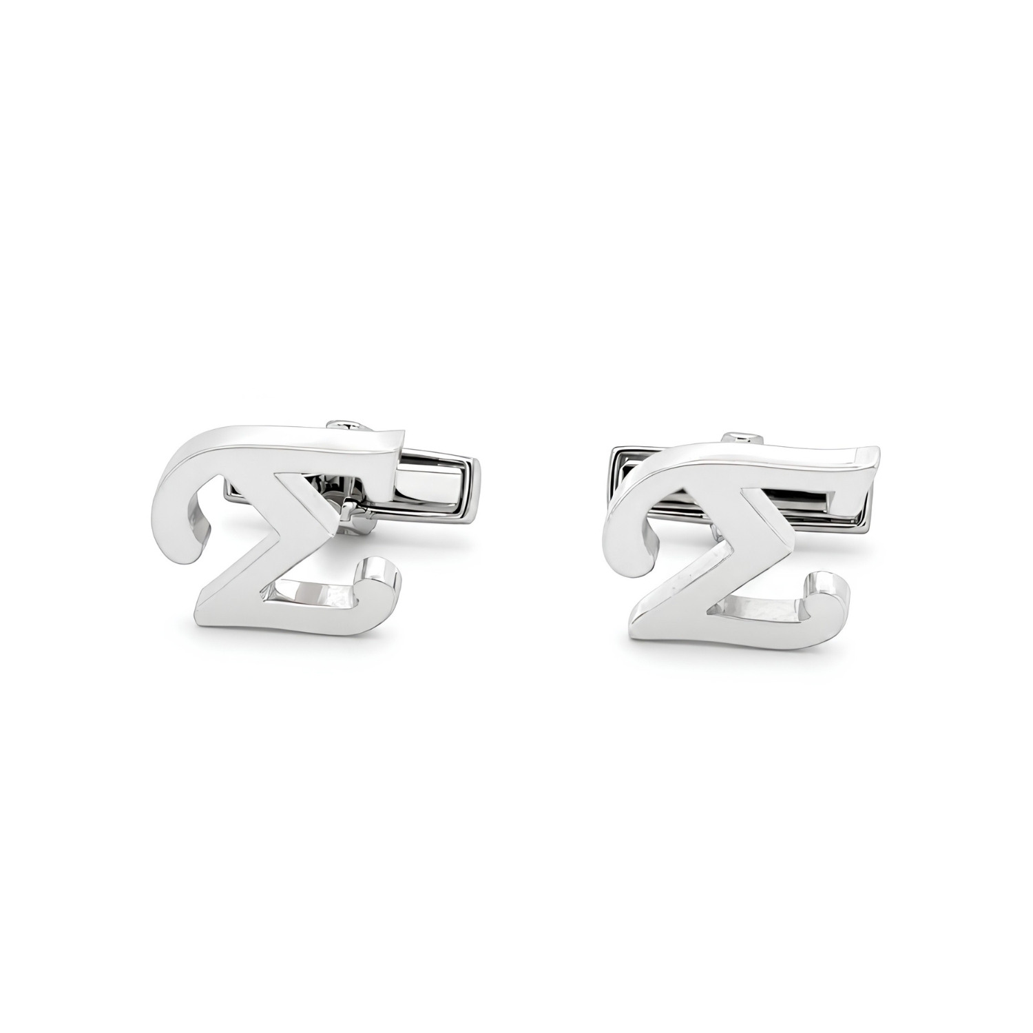 SILVER CUFFLINKS WITH INITIAL -S-