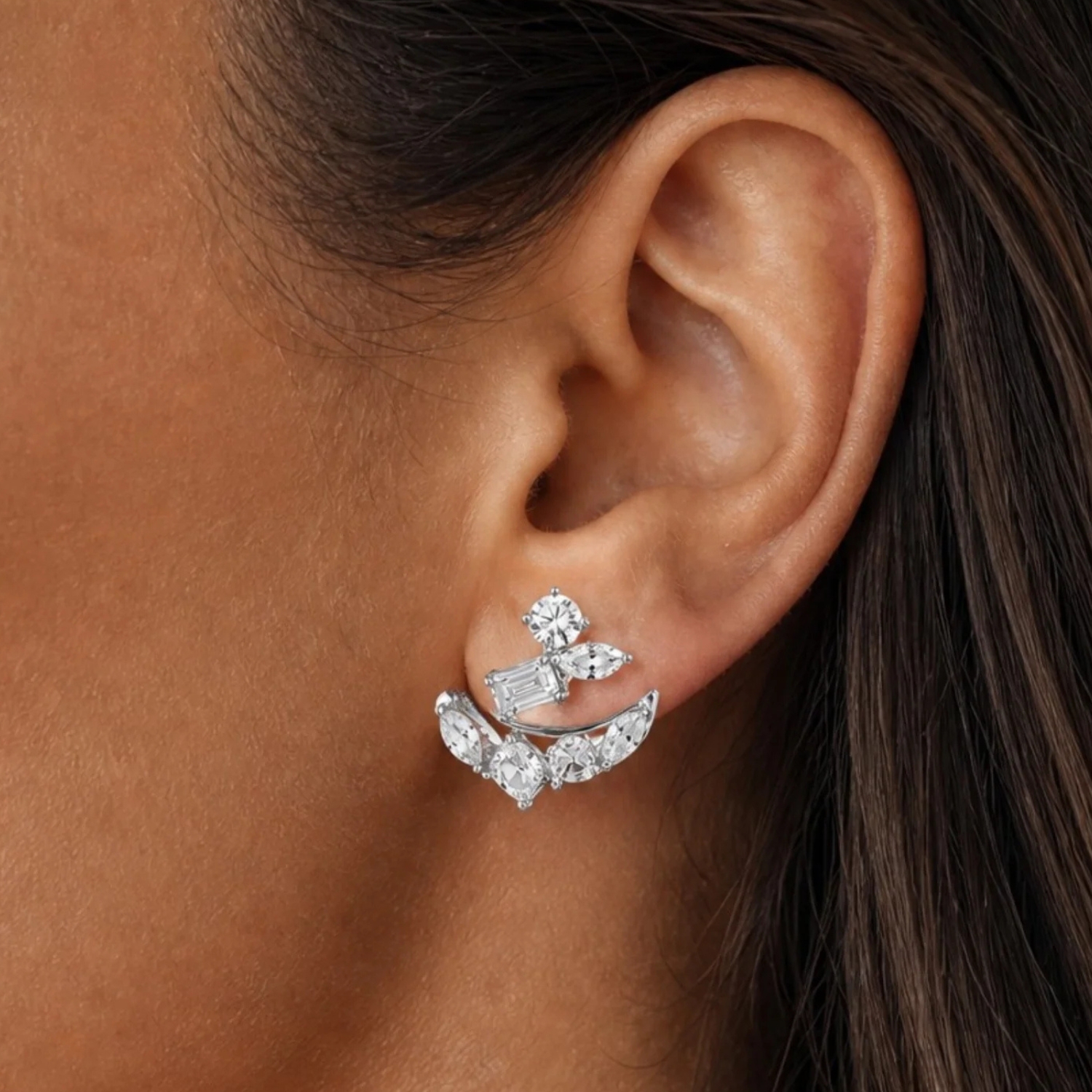 EMERGENCE EAR JACKET SILVER