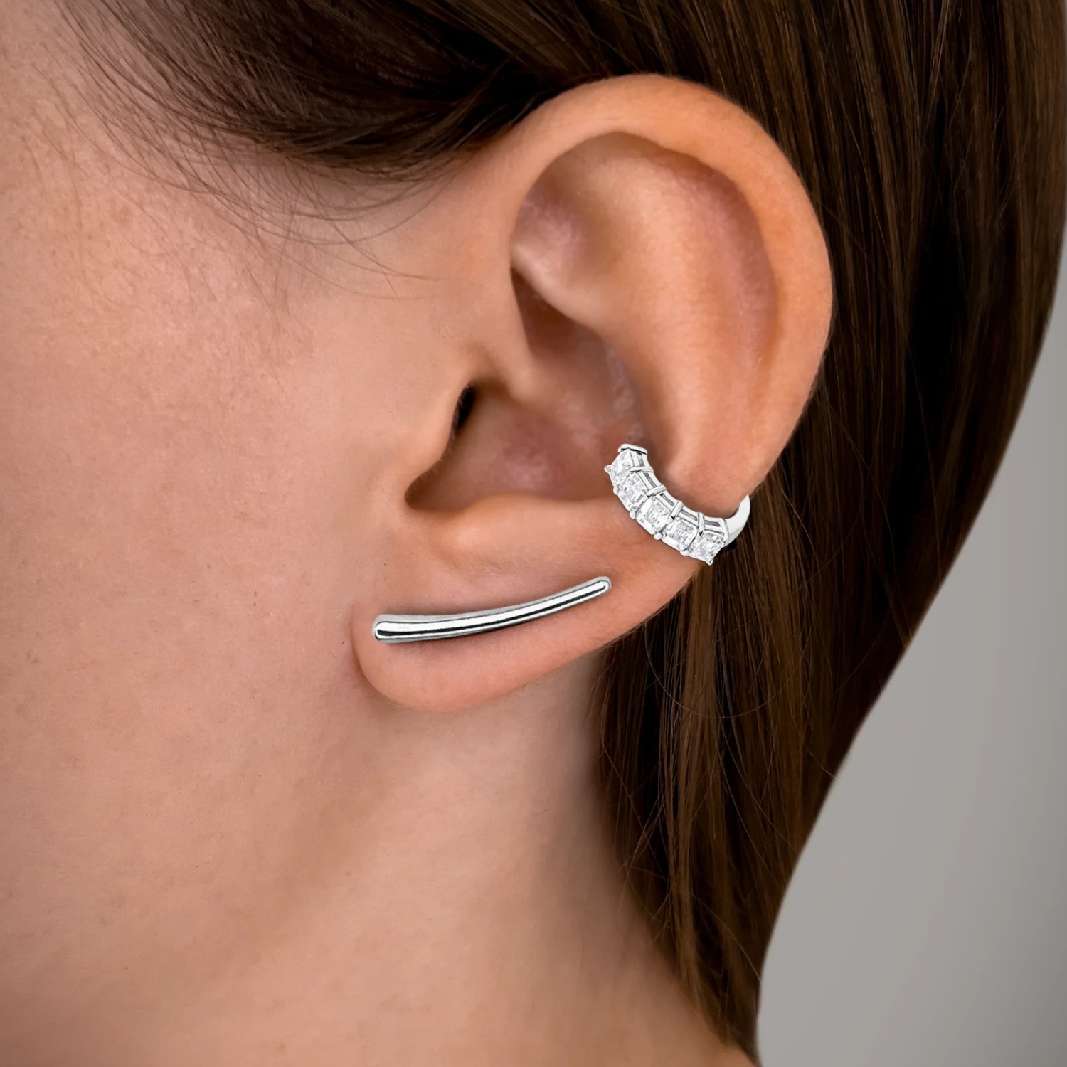 HYBRID EAR CUFF SILVER