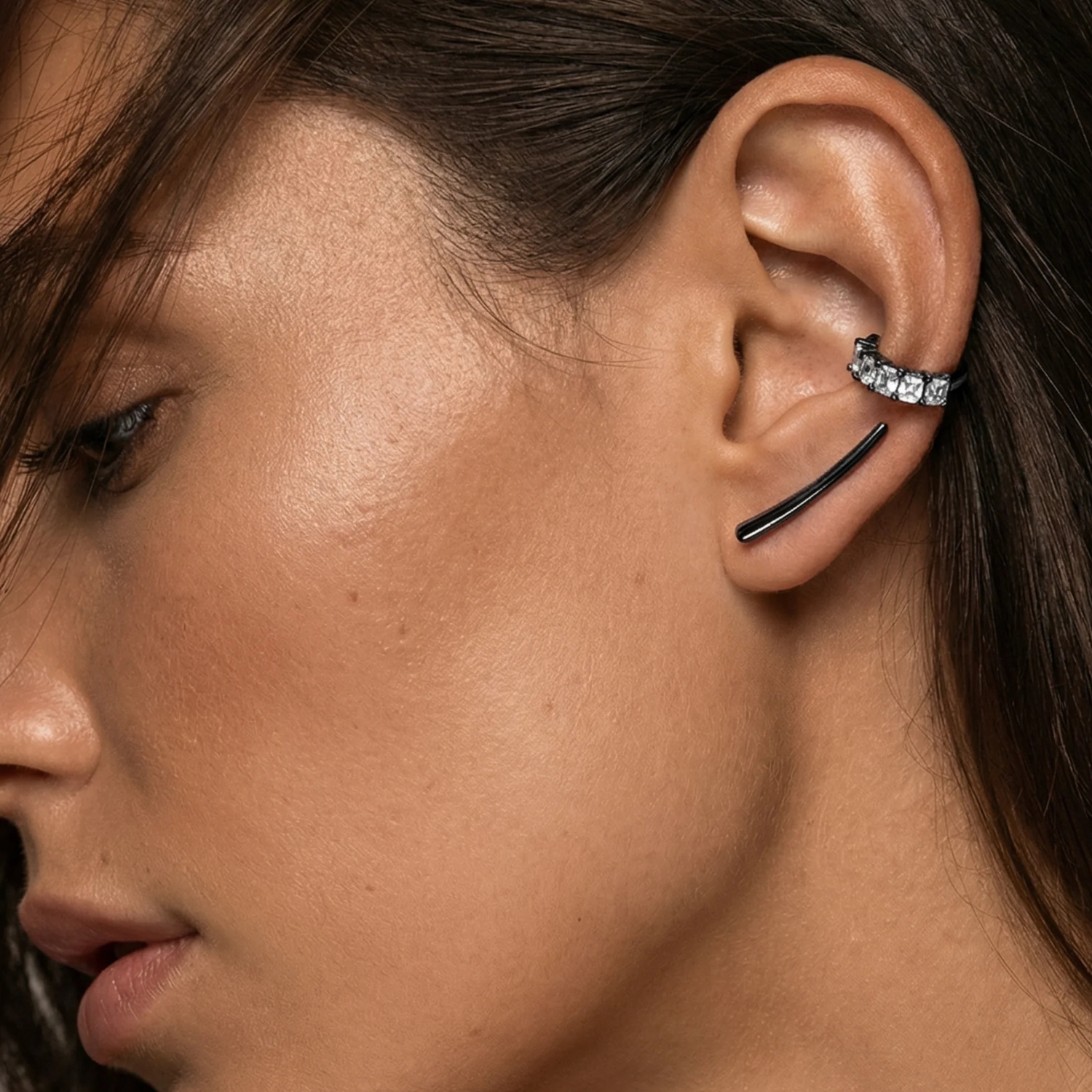 HYBRID EAR CUFF BLACK