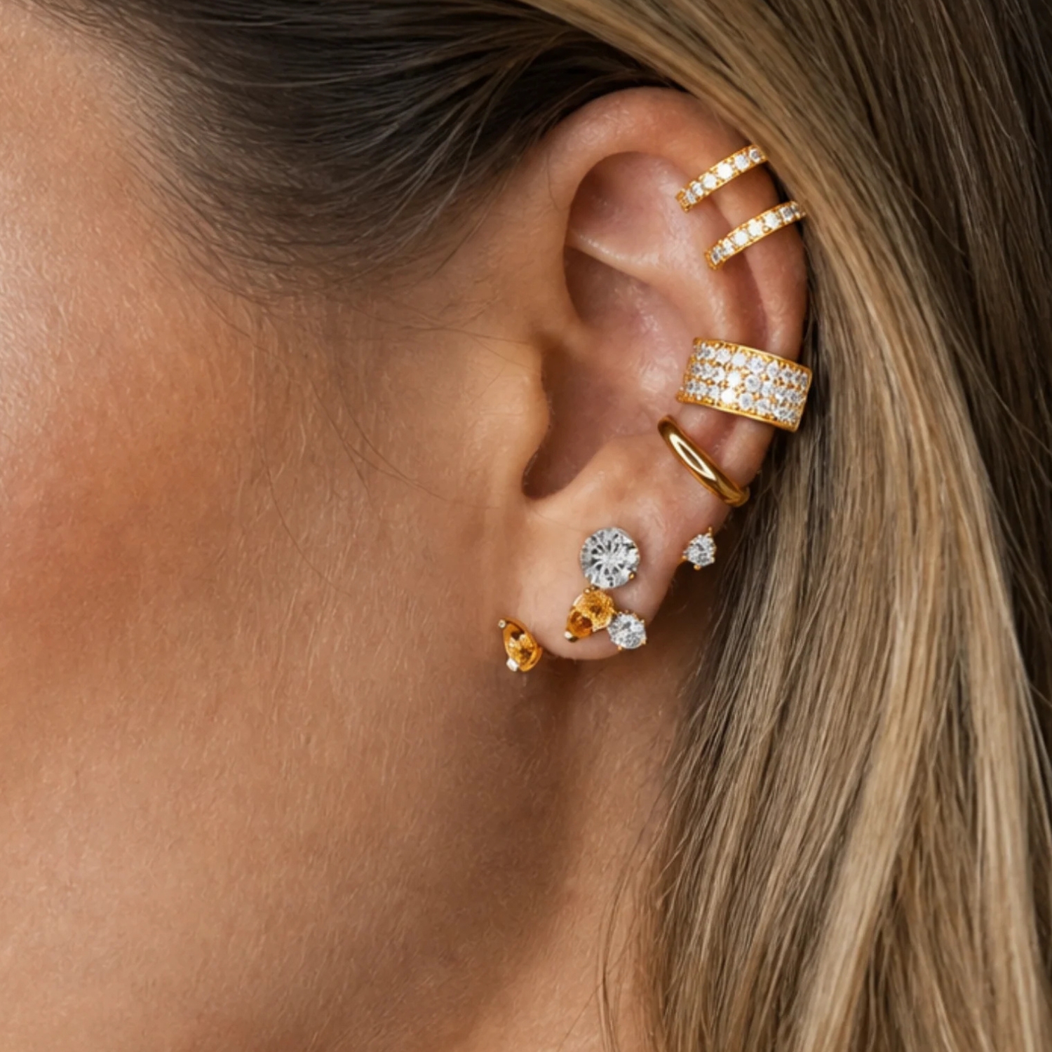 EDGE DUO EAR CUFF GOLD