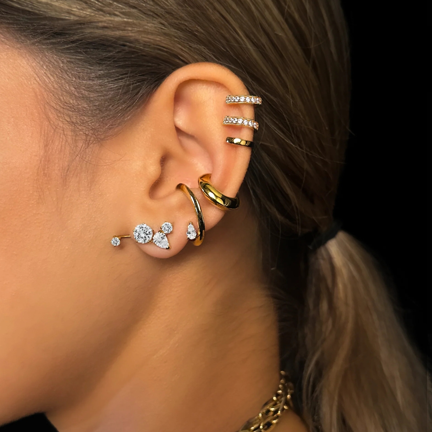 PURE EAR CLIMBER GOLD