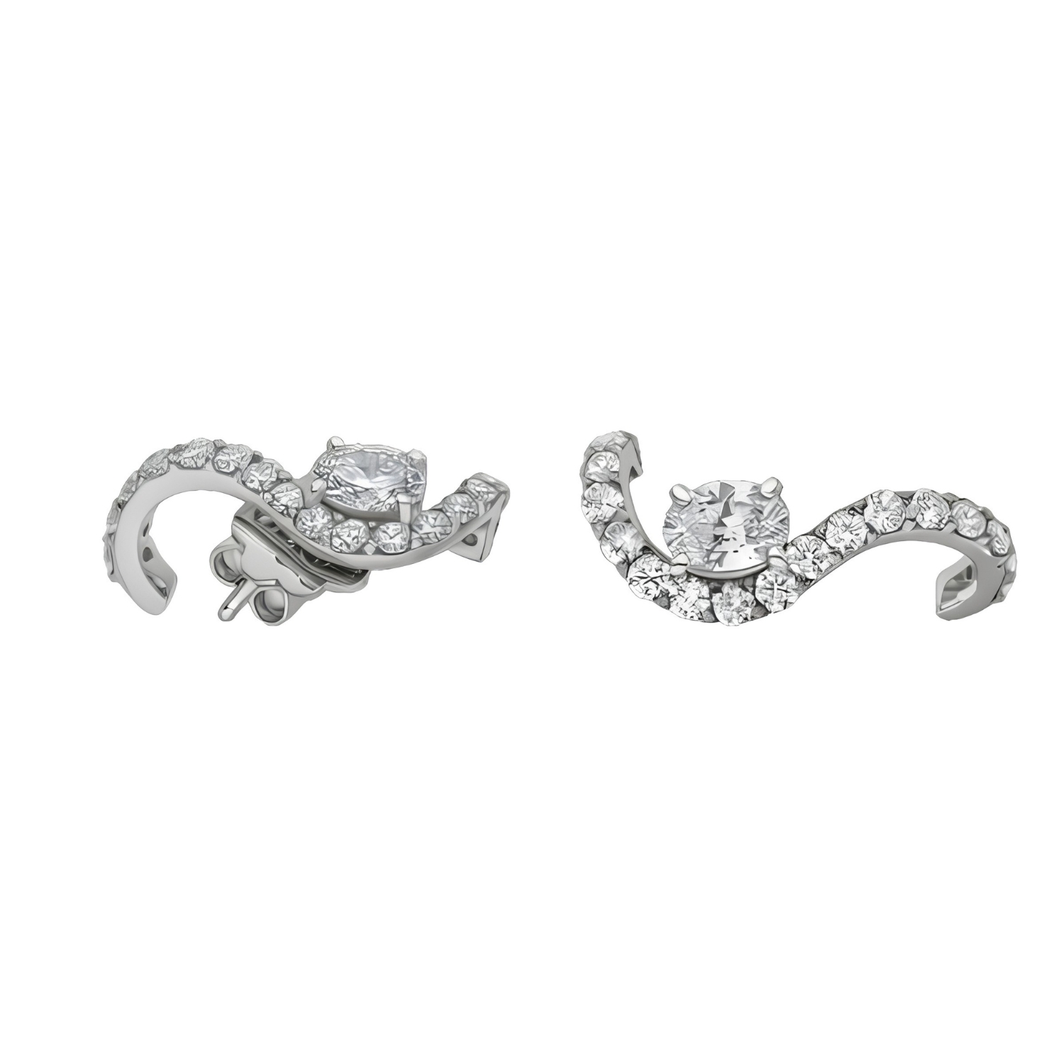 NEW FRONTIER EAR CLIMBER SILVER
