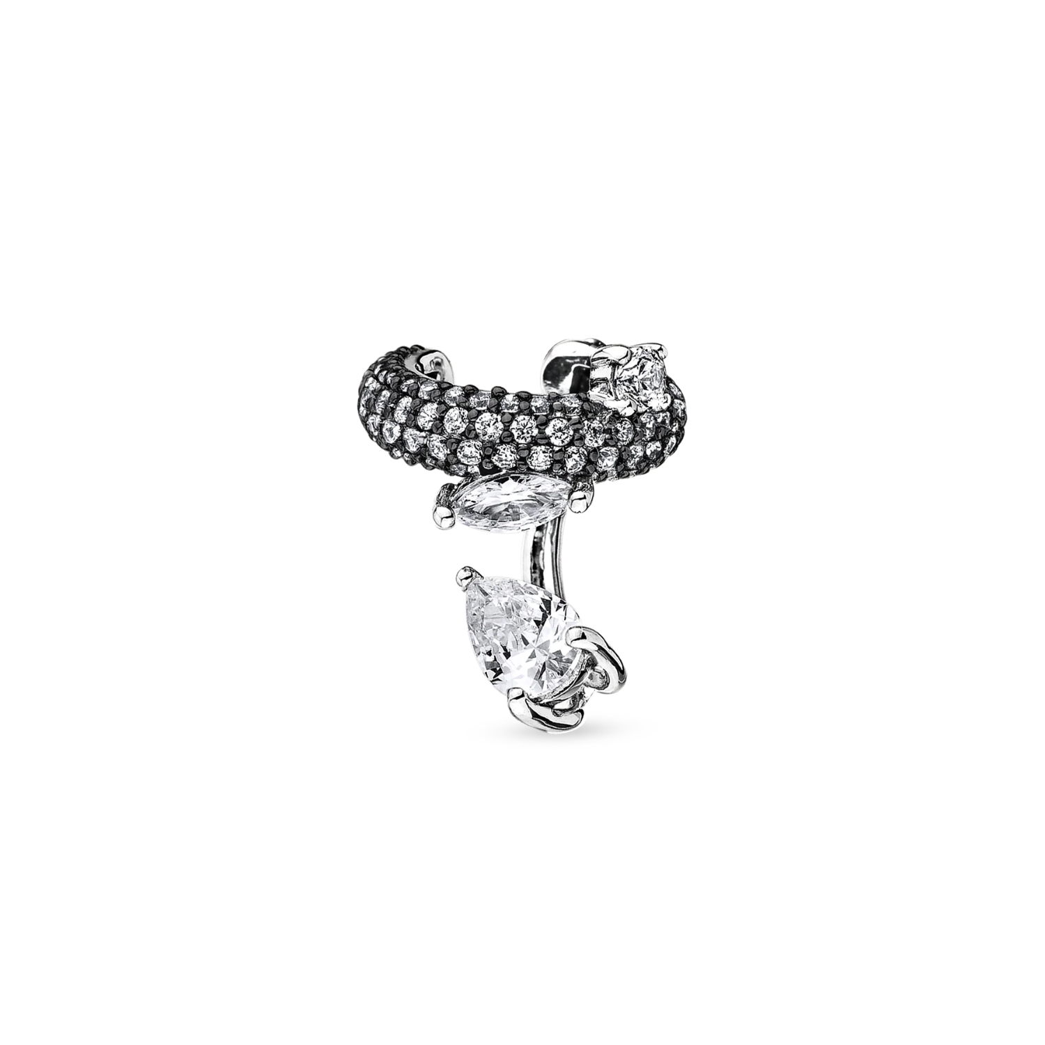 UNCONTAINED EAR CUFF BLACK