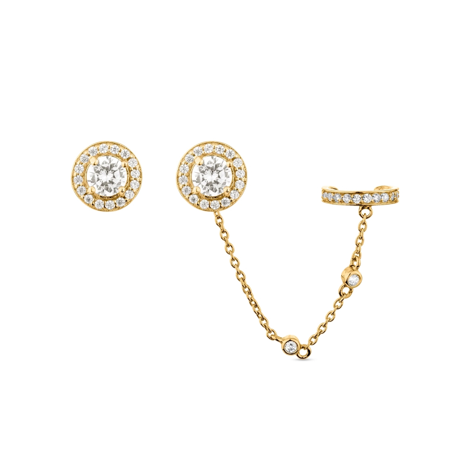 ALIVEN STUD & EAR CUFF SET GOLD