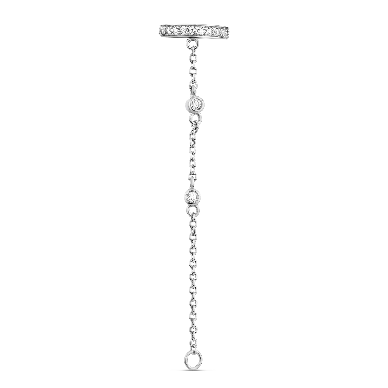 EDGE CHAIN EAR CUFF SILVER