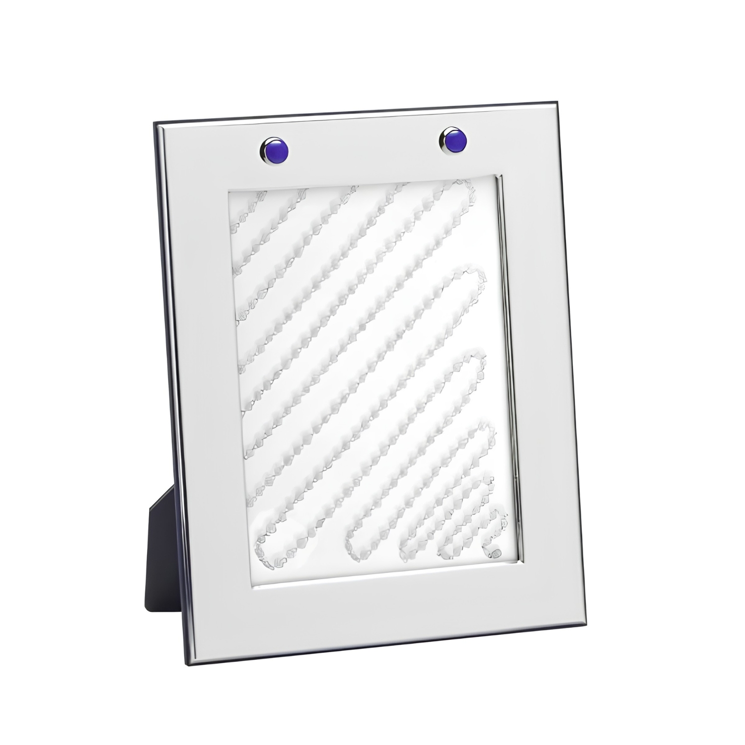 SILVER PLATED PICTURE FRAME WITH LAPIS