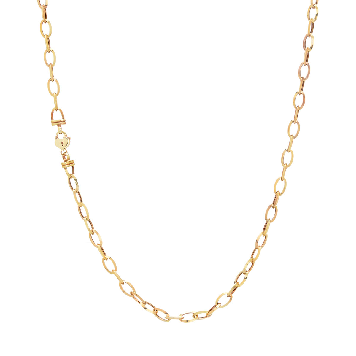 K18 ROSE GOLD NECKLACE WITH HEART BUCKLE