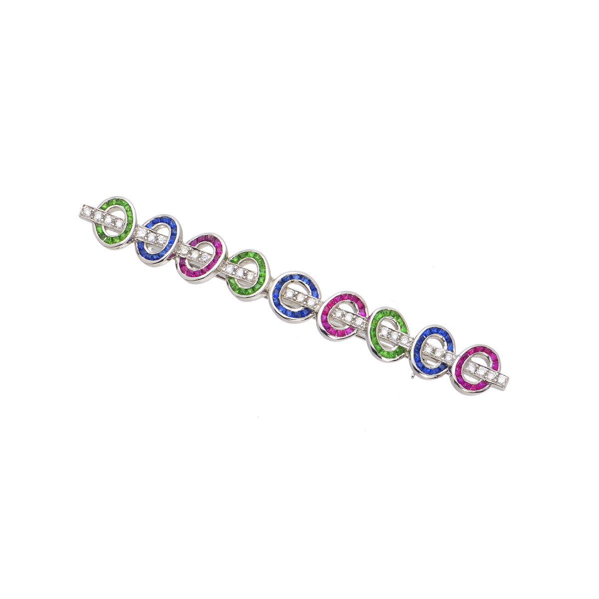 DIAMOND BROOCH 18K WHITE GOLD
