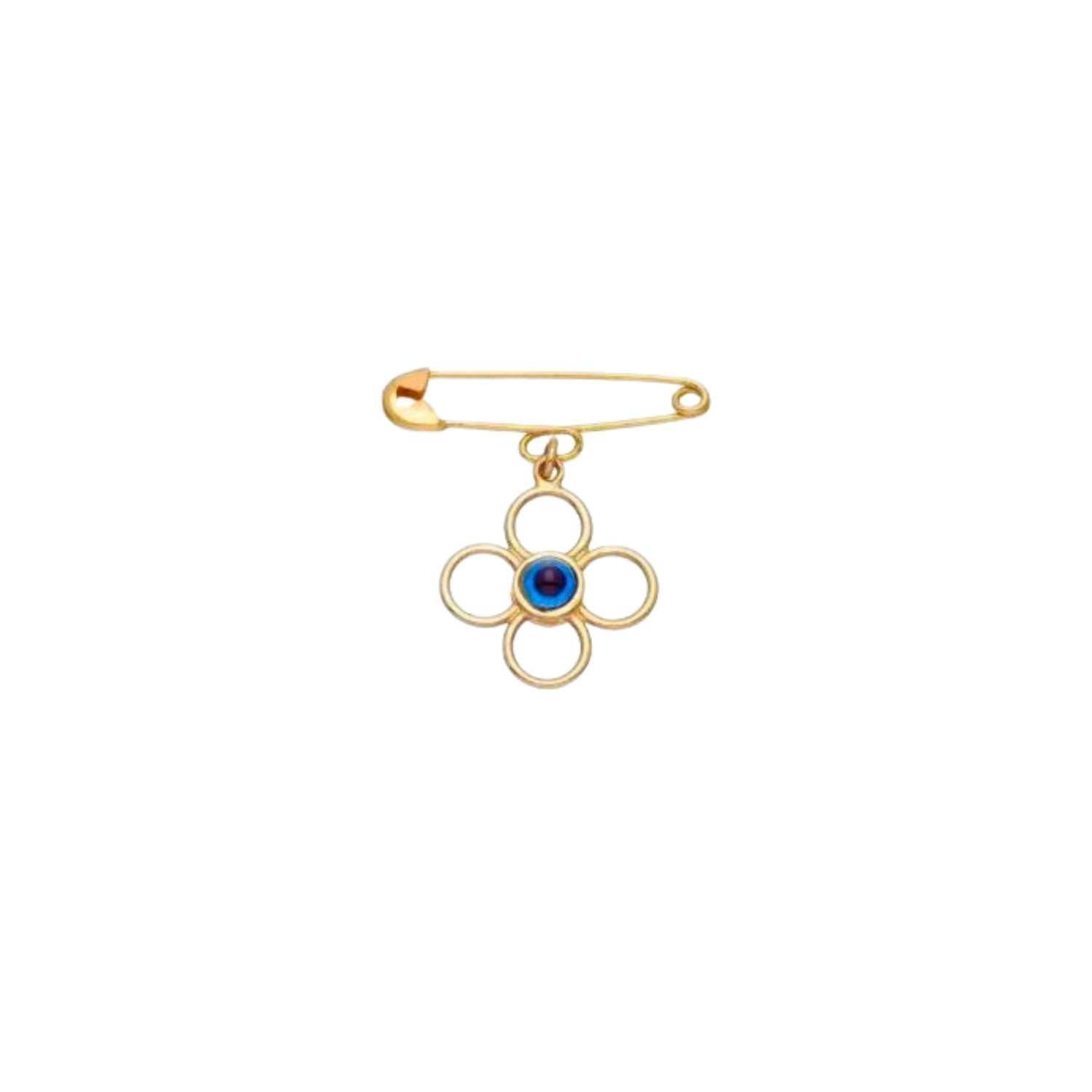 CROSS SAFETY PIN 14K YELLOW GOLD