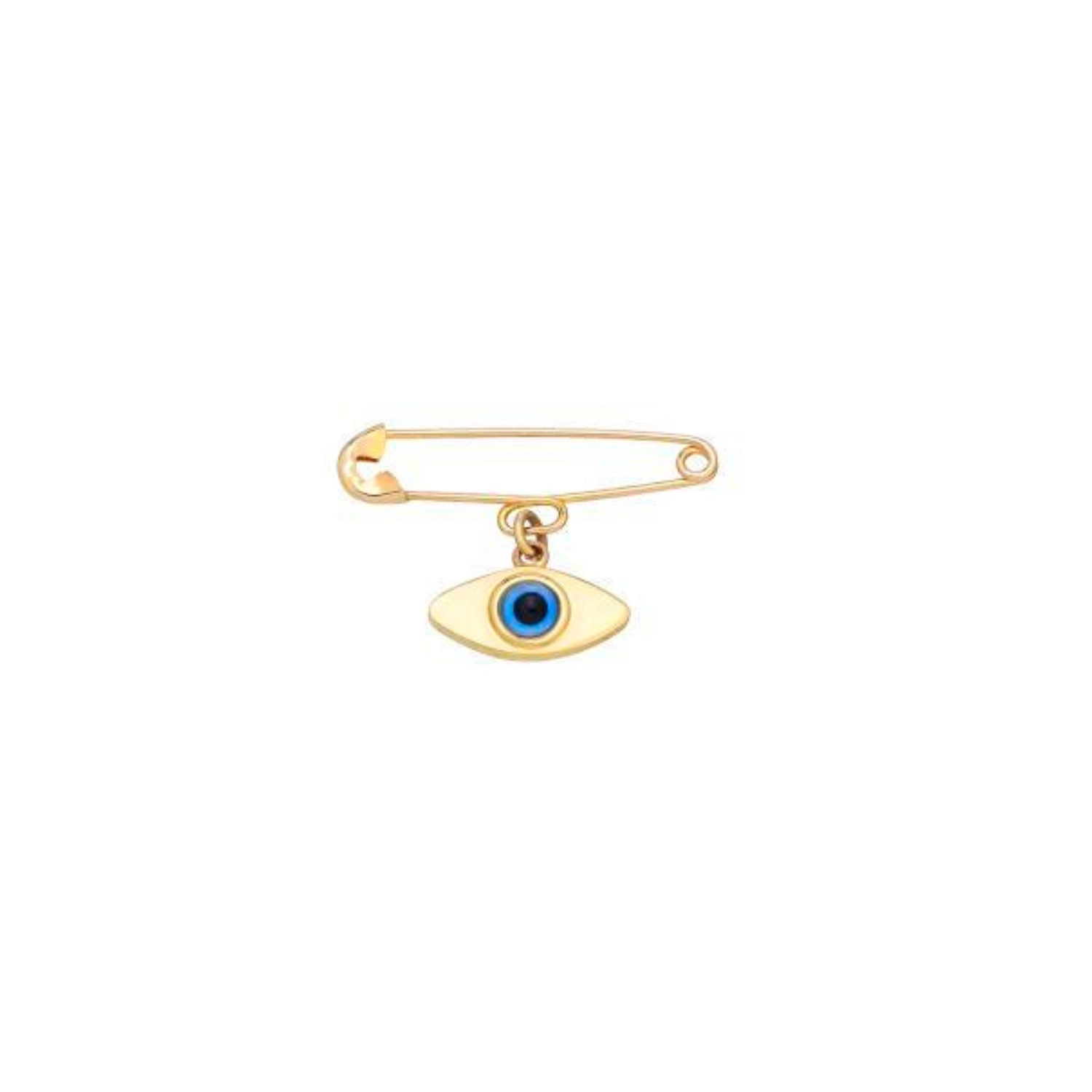 DOUBLE-SIDED PIN EVIL EYE STAMP K14 GOLD