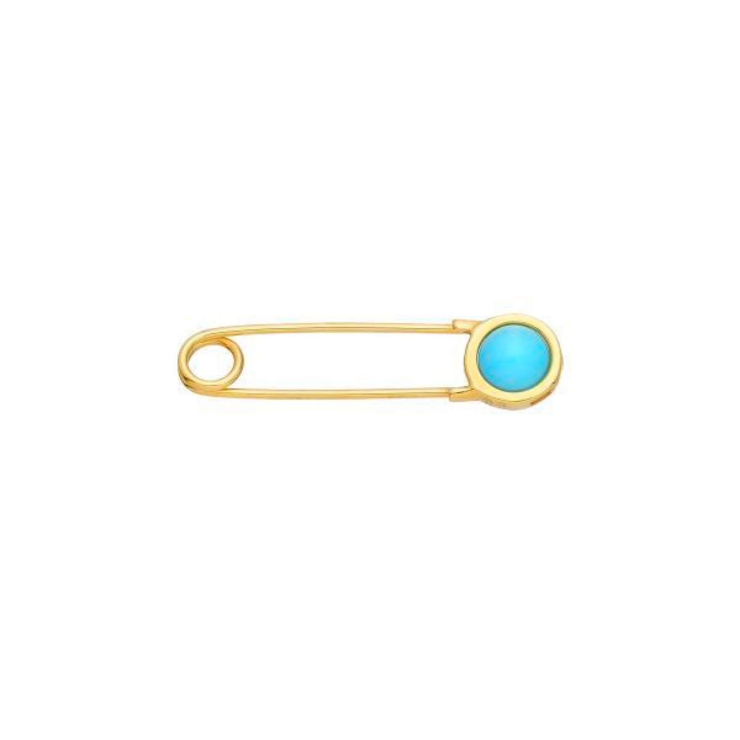 K14 GOLD PIN WITH TURQUOISE BALL
