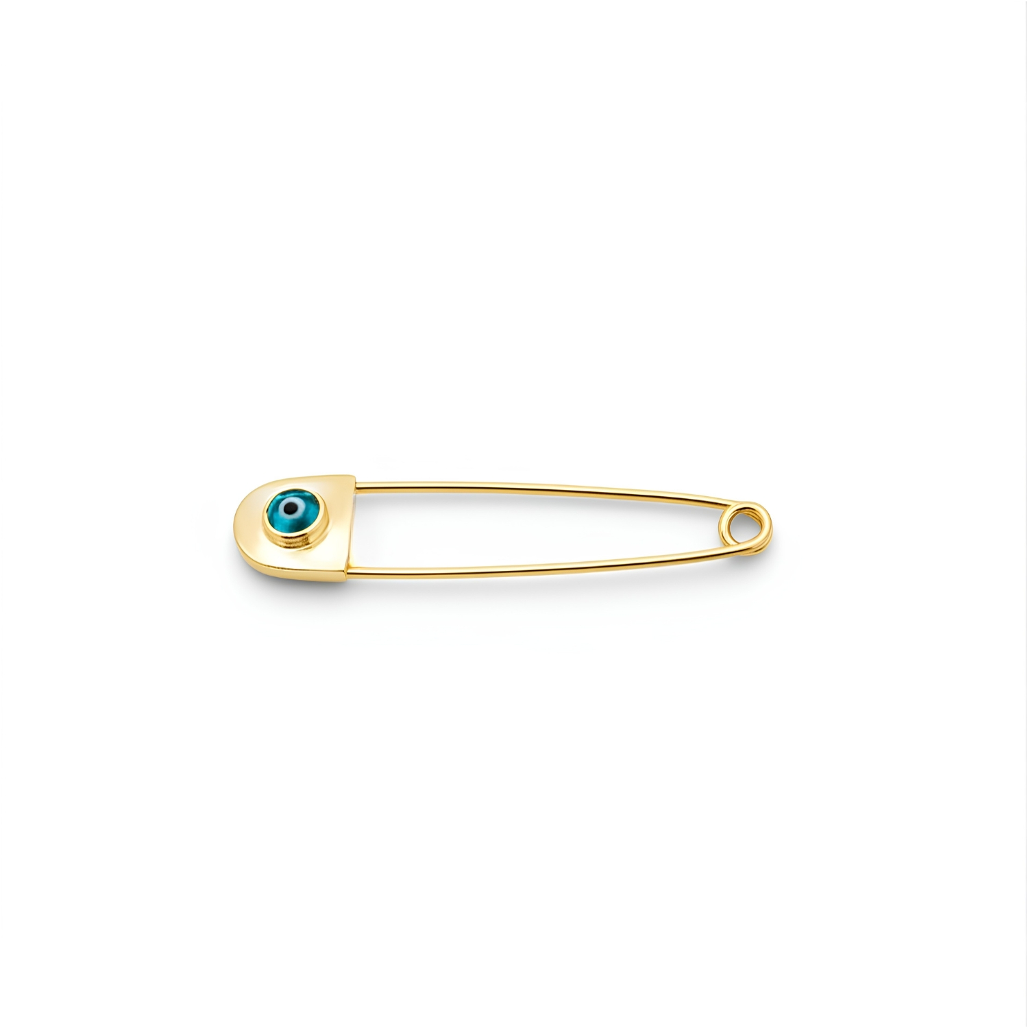 Κ14 GOLD PIN WITH EVIL EYE