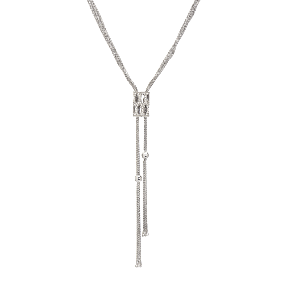K18 WHITE GOLD DIAMOND NECKLACE
