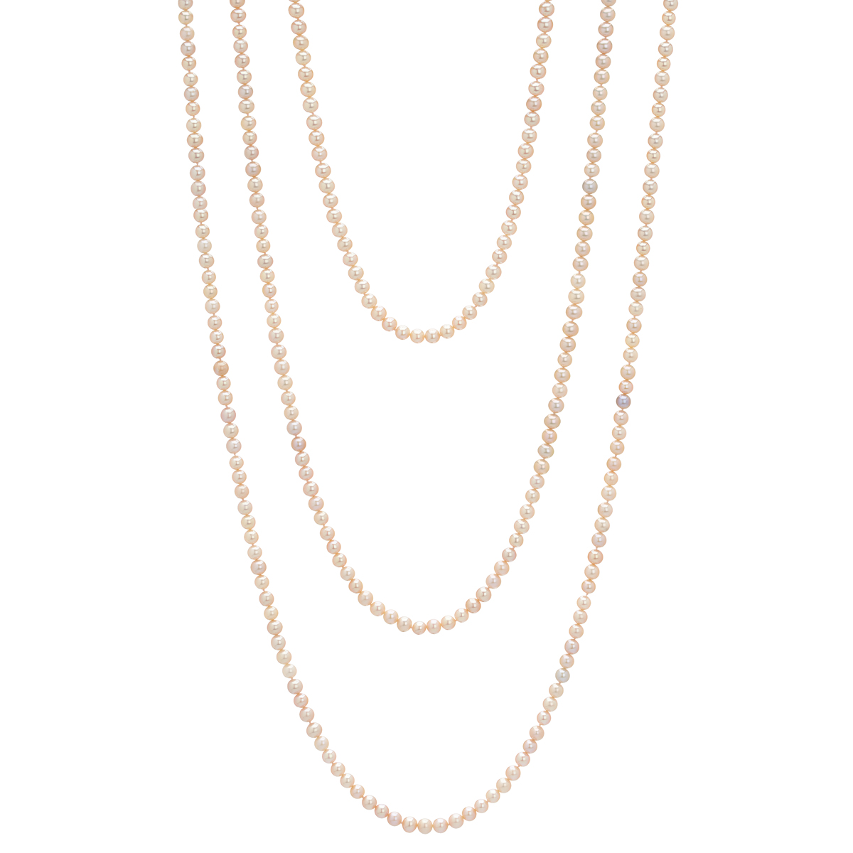 PINK PEARLS NECKLACE WITH K18 YELLOW GOLD BUCKLE