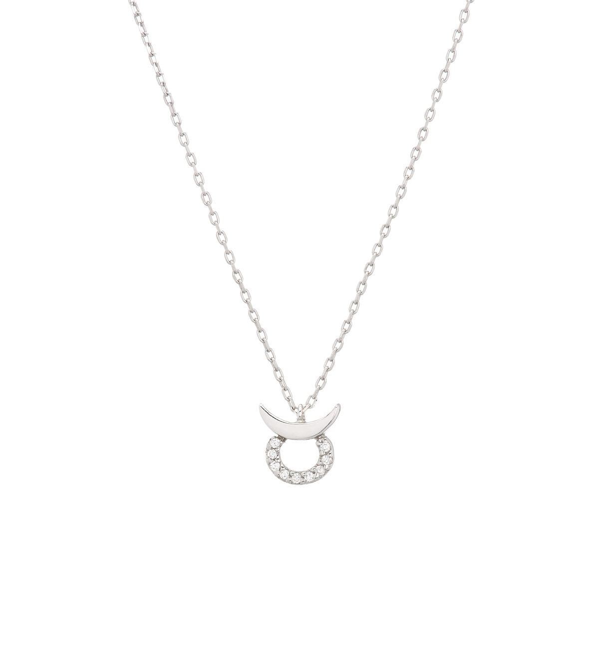 K18 WHITE GOLD TAURUS DIAMOND NECKLACE