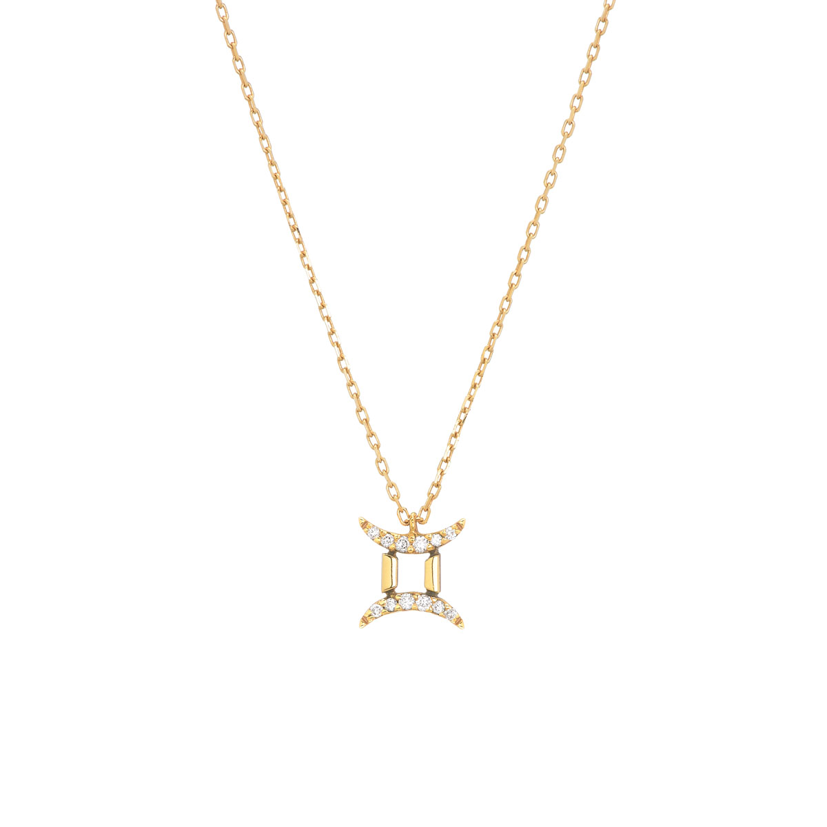 K18 ROSE GOLD GEMINI DIAMOND NECKLACE