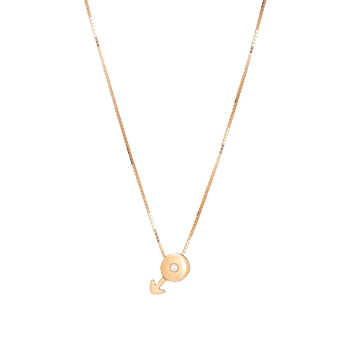 ROSE GOLD PENDANT WITH MALE SIGN