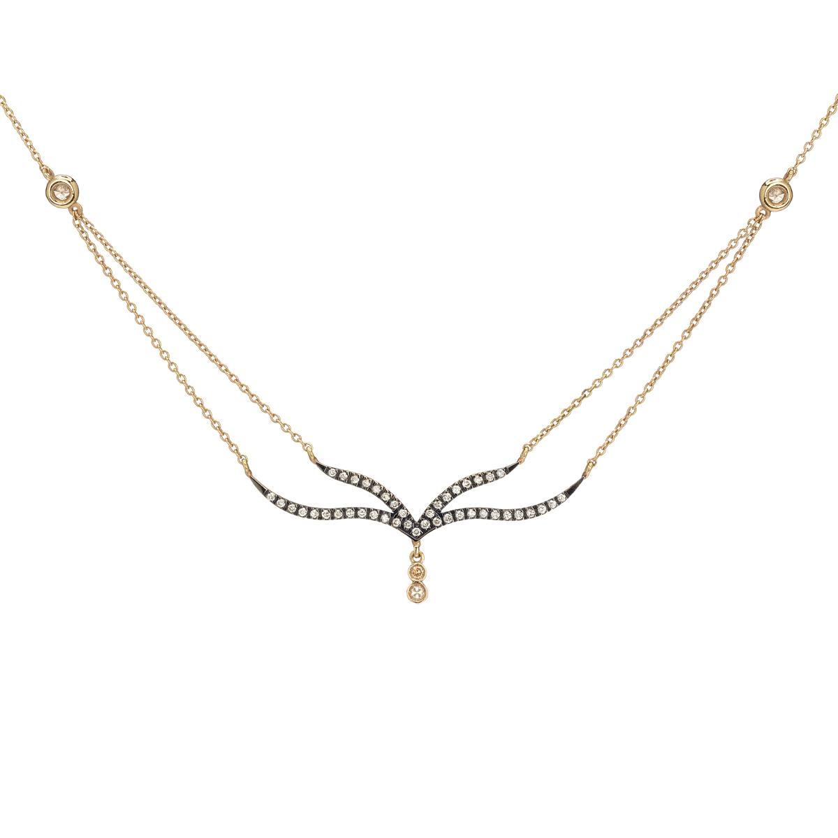 K18 ROSE GOLD DIAMOND NECKLACE