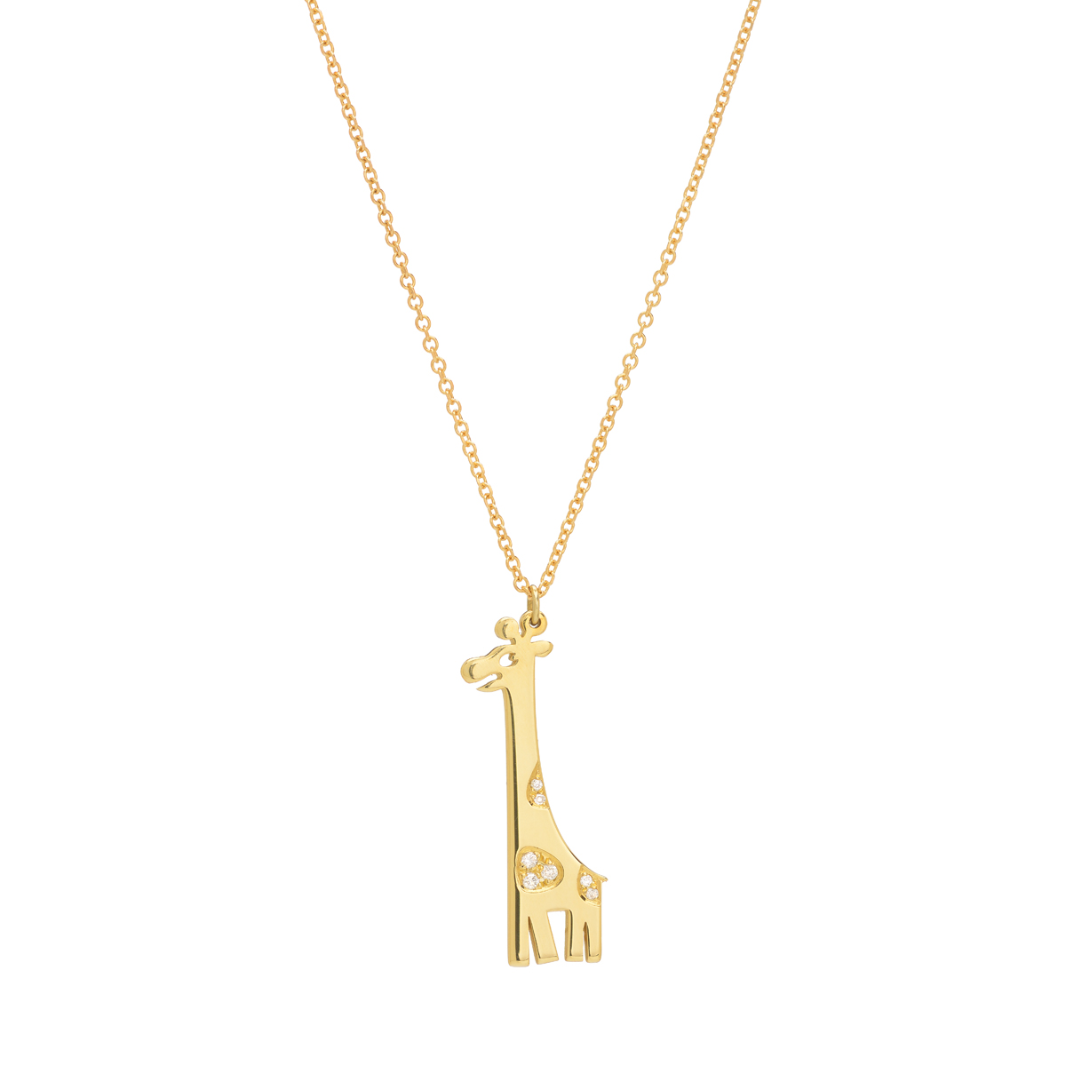 YELLOW GOLD PENDANT K14 WITH DIAMONDS