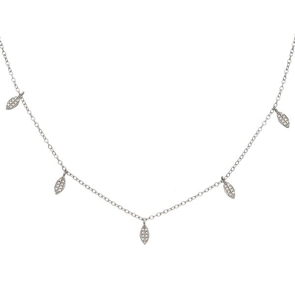 DIAMOND NECKLACE 14K WHITE GOLD